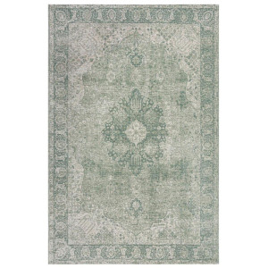 Flair Rugs Vintage-Teppich Manhattan, Grün, Textil, Vintage, rechteckig, 120x170 cm, Reach, AZO-frei, für Fußbodenheizung geeignet, pflegeleicht,