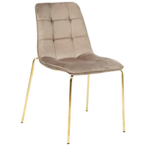 Livetastic Stuhl, Braun, Holz, Metall, Textil, Pappel, Sperrholz, Rundrohr, 57x83x60 cm, Esszimmer, Stühle, Esszimmerstühle, Vierfußstühle