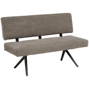 Livetastic Sitzbank, Dunkelgrau, Metall, Textil, 3-Sitzer, 140x90x62 cm, Esszimmer, Bänke, Sitzbänke