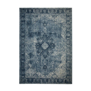 Flair Rugs Vintage-Teppich Manhattan, Blau, Textil, Vintage, rechteckig, 155x230 cm, AZO-frei, Reach, pflegeleicht, für Fußbodenheizung geeignet,