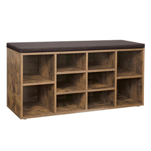 Boxxx Garderobenbank Vasagle, Braun, Vintage, Füllung: Schaumstoff, 104x48x30 cm, in verschiedenen Holz-Dekoren erhältlich, Garderobe,