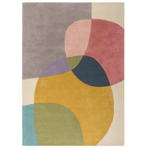 Flair Rugs Wollteppich, Mehrfarbig, Textil, Struktur, rechteckig, 170x120 cm, Reach, in verschiedenen Größen erhältlich, für Fußbodenheizung geeignet,