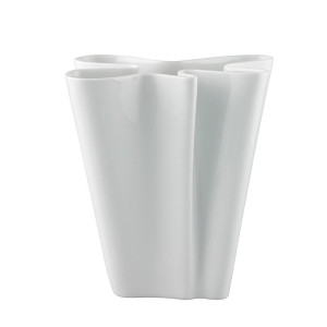 Rosenthal Vase Flux, Weiß, Keramik, 23x23x11.5 cm, zum Stellen, auch für frische Blumen geeignet, Dekoration, Vasen, Keramikvasen