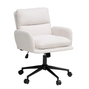Livetastic Drehstuhl, Schwarz, Beige, Metall, Textil, Drehkreuz, 58x86x96 cm, Sitzfläche 360° drehbar, Arbeitszimmer, Bürostühle, Drehstühle
