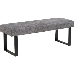 Livetastic Sitzbank, Dunkelgrau, Metall, Textil, 3-Sitzer, 140x49x47 cm, Esszimmer, Bänke, Sitzbänke