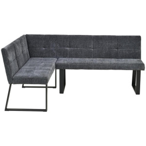 Livetastic Eckbank, Dunkelgrau, Metall, Textil, 5-Sitzer, Eckteil, nur wie online abgebildet bestellbar, 191x152 cm, Esszimmer, Bänke, Eckbänke