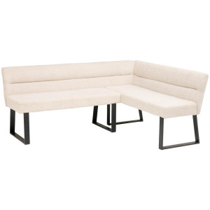 Livetastic Eckbank, Beige, Metall, Textil, 5-Sitzer, L-Form, 190x150 cm, Esszimmer, Bänke, Eckbänke