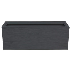 Pflanztopf, Graphit, Kunststoff, rechteckig, 79.5x29.5x29.5 cm, Dekoration, Blumen & Zubehör, Übertöpfe