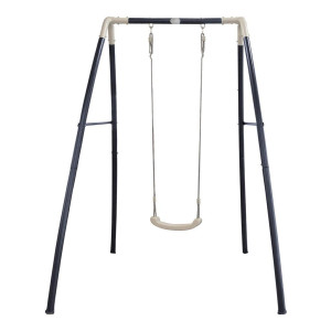 Schaukel axi, Anthrazit, Metall, Kunststoff, 140x217x210 cm, Fsc, EN 71, witterungsbeständig, einfache Handhabung und Montage, Outdoor Spielzeug,