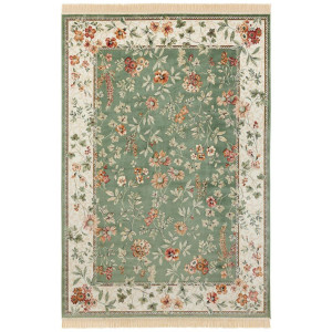 Hanse Home Vintage-Teppich Naveh, Creme, Hellgrün, Textil, orientalisch, rechteckig, 95x140 cm, Oeko-Tex® Standard 100, für Fußbodenheizung geeignet,