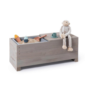 Muddy Buddy Kindersitzbank Discoverer, Hellgrau, Holz, 35x32x83 cm, Fsc, EN 71, Europäischer Sicherheitsstandard, Kinder- & Jugendzimmer, Kindermöbel,