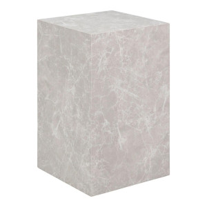 Beistelltisch, Greige, Holzwerkstoff, Marmoroptik, 30x50x30 cm, Wohnzimmer, Wohnzimmertische, Beistelltische