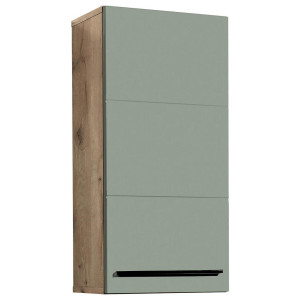 Mid.you Hängeschrank, Grün, Eiche, Holzwerkstoff, 1 Fächer, einzeln stellbar, 34x70x23 cm, Made in EU, hängend, Badezimmer, Badezimmerschränke,
