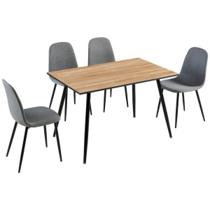 Boxxx Tischgruppe, Grau, Sonoma Eiche, Holz, Metall, Textil, konisch, 44x86x53 cm, Esszimmer, Tische, Esstische