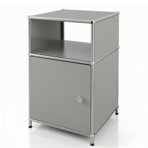 Floordirekt Regal Concept Epure Mk-040, Grau, Metall, 40x65x40 cm, stehend, Wohnzimmer, Regale, Bücherregale