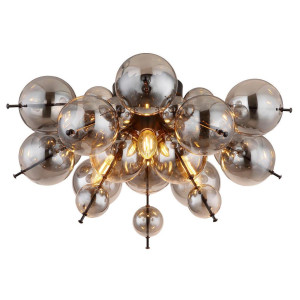 Novel Deckenleuchte, Schwarz, Metall, Glas, 28 cm, Lampen & Leuchten, Innenbeleuchtung, Deckenleuchten