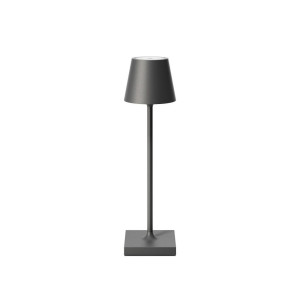 Sigor Akku-Tischleuchte Nuindie, Anthrazit, Metall, rund,rund, warmweiß, 5.6x21x5.6 cm, Lampen & Leuchten, Innenbeleuchtung, Leuchten nach Räumen,