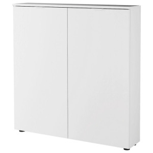 Livetastic Schuhschrank, Weiß, Holzwerkstoff, 4 Fächer, 100x103x22 cm, stehend, Garderobe, Schuhaufbewahrung, Schuhschränke