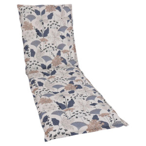 Liegenauflage, Blau, Beige, Textil, Floral, Füllung: Schaumstoff, Vlies, 60x6x190 cm, Oeko-Tex® Standard 100, pflegeleicht, hochwertige Qualität,