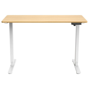 Livetastic Schreibtisch, Weiß, Eiche, Metall, Holzwerkstoff, rechteckig, eckig, 60x73.5x120 cm, höhenverstellbar, Arbeitszimmer, Schreibtische,