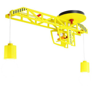Kinderdeckenleuchte Markus, Gelb, Holz, 20x60x60 cm, Lampen & Leuchten, Innenbeleuchtung, Leuchten nach Räumen, Babyzimmerlampen
