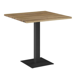 Ambia Garden Gartentisch, Akazie, Holz, Metall, Akazie, vollmassiv, quadratisch, 80x80x76 cm, FSC 100%, wetterfest, Gartenmöbel, Gartentische,