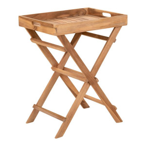 Gardenson Tabletttisch, Braun, Holz, Teakholz, rechteckig, 49.5x39x29 cm, Wohnzimmer, Wohnzimmertische, Beistelltische