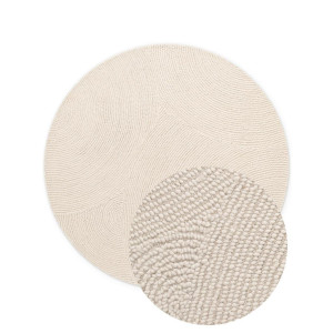 Hanse Home Wollteppich Calmio, Creme, Textil, Struktur, rund, für Fußbodenheizung geeignet, in verschiedenen Größen erhältlich, pflegeleicht,