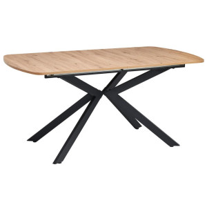 Mid.you Esstisch, Eiche Artisan, Metall, Holzwerkstoff, rechteckig, eckig, 90x75x160-200 cm, ausziehbar, Esszimmer, Tische, Esstische, Esstische