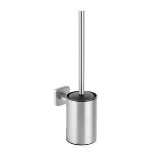 Wenko Wc-Bürstengarnitur Porto Matt, Schwarz, Metall, 9x13.5x37 cm, Badezimmer, WC Ausstattung, WC Bürstengarnituren