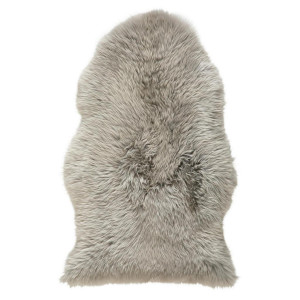 Linea Natura Schaffell, Silber, Fell, Tierform, 60x90 cm, Oeko-Tex® Standard 100, für Fußbodenheizung geeignet, pflegeleicht, Teppiche & Böden,