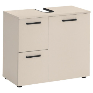 Mid.you Waschbeckenunterschrank, Kaschmir, Kunststoff, 1 Fächer, 2 Schublade(n) Schubladen, 70x60x35 cm, stehend, Badezimmer, Badezimmerschränke,