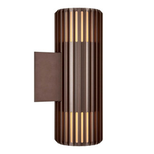 Nordlux Aussenwandleuchte Aludra, Braun, Metall, zylindrisch,zylindrisch, 33.7 cm, Lampen & Leuchten, Außenbeleuchtung, Außenleuchten