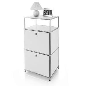 Floordirekt Regal Concept Epure Mk-120, Weiß, Metall, 50x100x40 cm, stehend, Wohnzimmer, Regale, Bücherregale