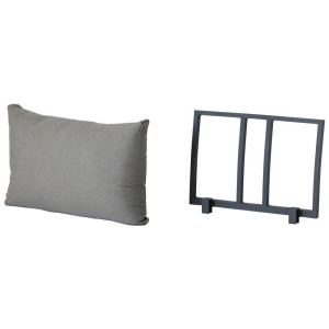 Amatio Basic Rückenlehne, Anthrazit, Hellgrau, Metall, Textil, 60.71x45.48x7.7 cm, Gartenmöbel, Gartenbänke