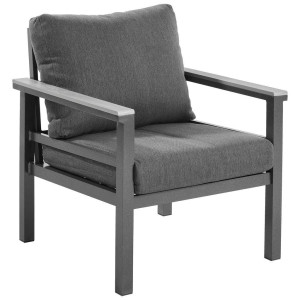Amatio Pro Loungesessel, Hellgrau, Dunkelgrau, Metall, Kunststoff, Textil, Füllung: Schaumstoff, eckig, 67x74x73 cm, Bsci, Loungemöbel, Loungesessel