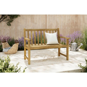 Ambia Garden Gartenbank, Akazie, Holz, Akazie, vollmassiv, 2-Sitzer, 120x90x61 cm, FSC 100%, Gartenmöbel, Gartenbänke