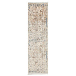 Novel Läufer Samarkand, Blau, Beige, Textil, Abstraktes, rechteckig, 70x240 cm, ISO 9001, Bsci, Oeko-Tex® Standard 100, Oeko-Tex® Made IN Green,
