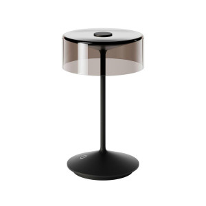 Sigor Akku-Tischleuchte Numotion, Schwarz, Metall, rund,rund, warmweiß, 13.7x26.5x13.7 cm, Lampen & Leuchten, Innenbeleuchtung, Tischlampen,