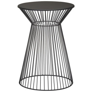 Landscape Beistelltisch, Schwarz, Metall, rund, Rundrohr, rund, 33x47x33 cm, Bsci, Wohnzimmer, Wohnzimmertische, Beistelltische, Beistelltische Metall