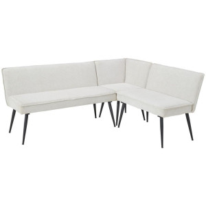 Livetastic Eckbank, Beige, Metall, Textil, 5-Sitzer, 195x157 cm, Esszimmer, Bänke, Eckbänke