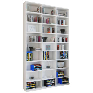 Mid.you Regal, Weiß, Holzwerkstoff, 24 Fächer, 102x183x18 (23) cm, Wohnzimmer, Regale, Bücherregale