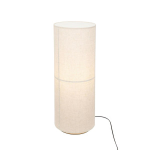 Collett's Monde Stehleuchte, Beige, Metall, Kunststoff, Textil, zylindrisch,zylindrisch, 83 cm, RoHS, CE, Fußschalter, Textilschirm, Lampen &