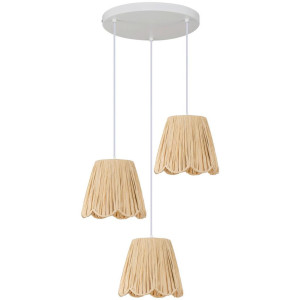 Collett's Monde Hängeleuchte, Natur, Weiß, Metall, Papier, 120 cm, RoHS, CE, Lampen & Leuchten, Innenbeleuchtung, Hängelampen, Pendelleuchten