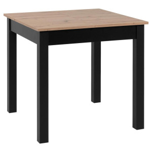 P & B Esstisch, Schwarz, Eiche Artisan, Holzwerkstoff, quadratisch, eckig, 80x76.5x80 cm, ausziehbar, Esszimmer, Tische, Esstische, Esstische