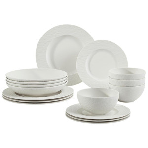 Villeroy & Boch Kombiservice Manufacture Rock blanc, Weiß, Keramik, 16-teilig, 430 ml, Essen & Trinken, Geschirr, Geschirr-Sets, Kombiservice
