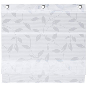 Novel Magnetrollo Boria, Weiß, Textil, Blätter, 100x130 cm, Oeko-Tex® Standard 100, Länge universell einstellbar, Wohntextilien, Rollos & Jalousien,