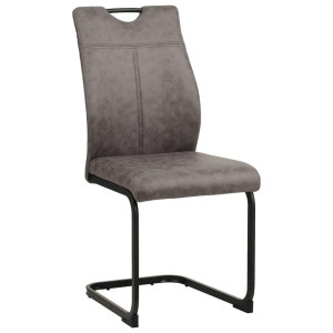 Xora Schwingstuhl, Grau, Schwarz, Metall, Textil, C-Form, 43x97x57 cm, mit Griff, Esszimmer, Stühle, Esszimmerstühle, Schwingstühle