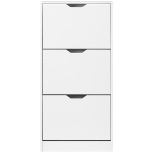 Mid.you Schuhkipper, Weiß, Holzwerkstoff, 117x23.5x55 cm, Garderobe, Schuhaufbewahrung, Schuhkipper