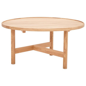Linea Natura Couchtisch, Kernbuche, Holz, Kernbuche, massiv, rund, rund, 80x40x80 cm, Wohnzimmer, Wohnzimmertische, Couchtische